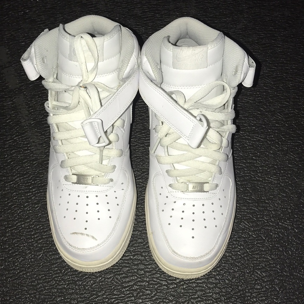 All white Air Force Ones